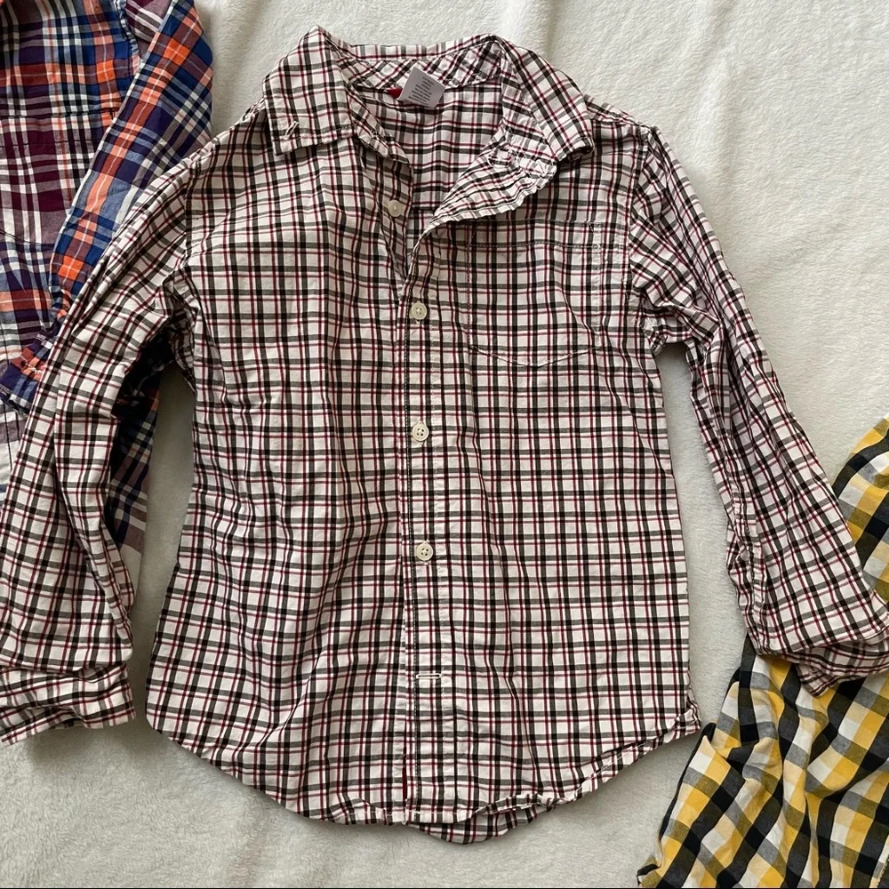 3 boys Gymboree collared button down shirts small 5 - 6